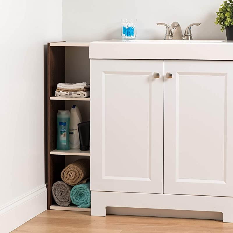 USA UB-9025 Space Saving Shelf with Adjustable Shelves, 10-Inch, Walnut Brown