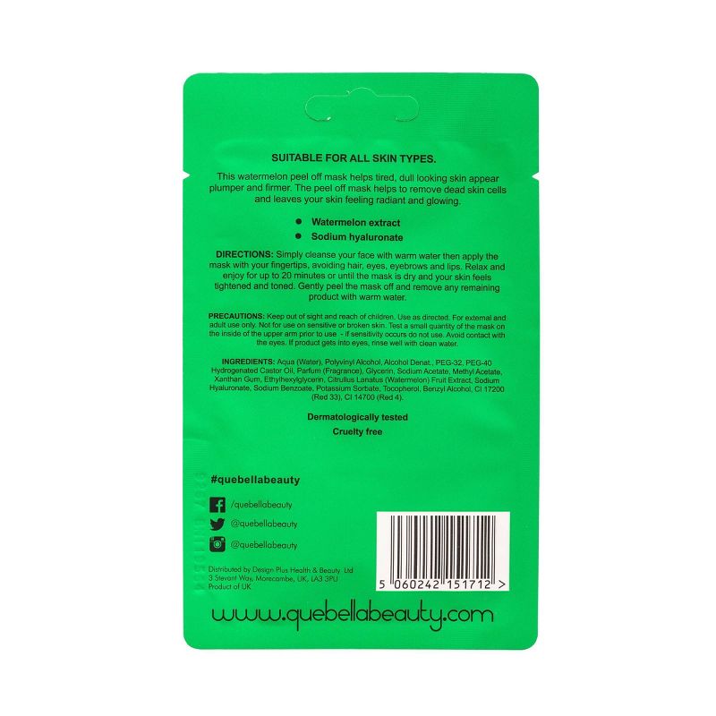 Que Bella Reviving Watermelon Peel Off Face Mask - 0.35oz
