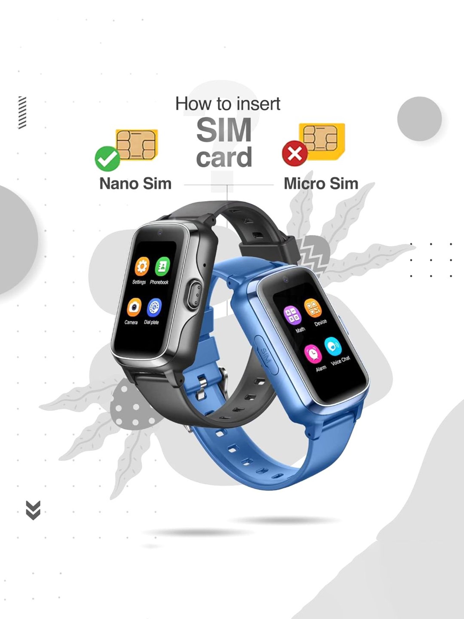 Turet Next Gen 4G Smartwatch for Kids with Camera, SOS, Video Calling, GPS Tracker (Black)