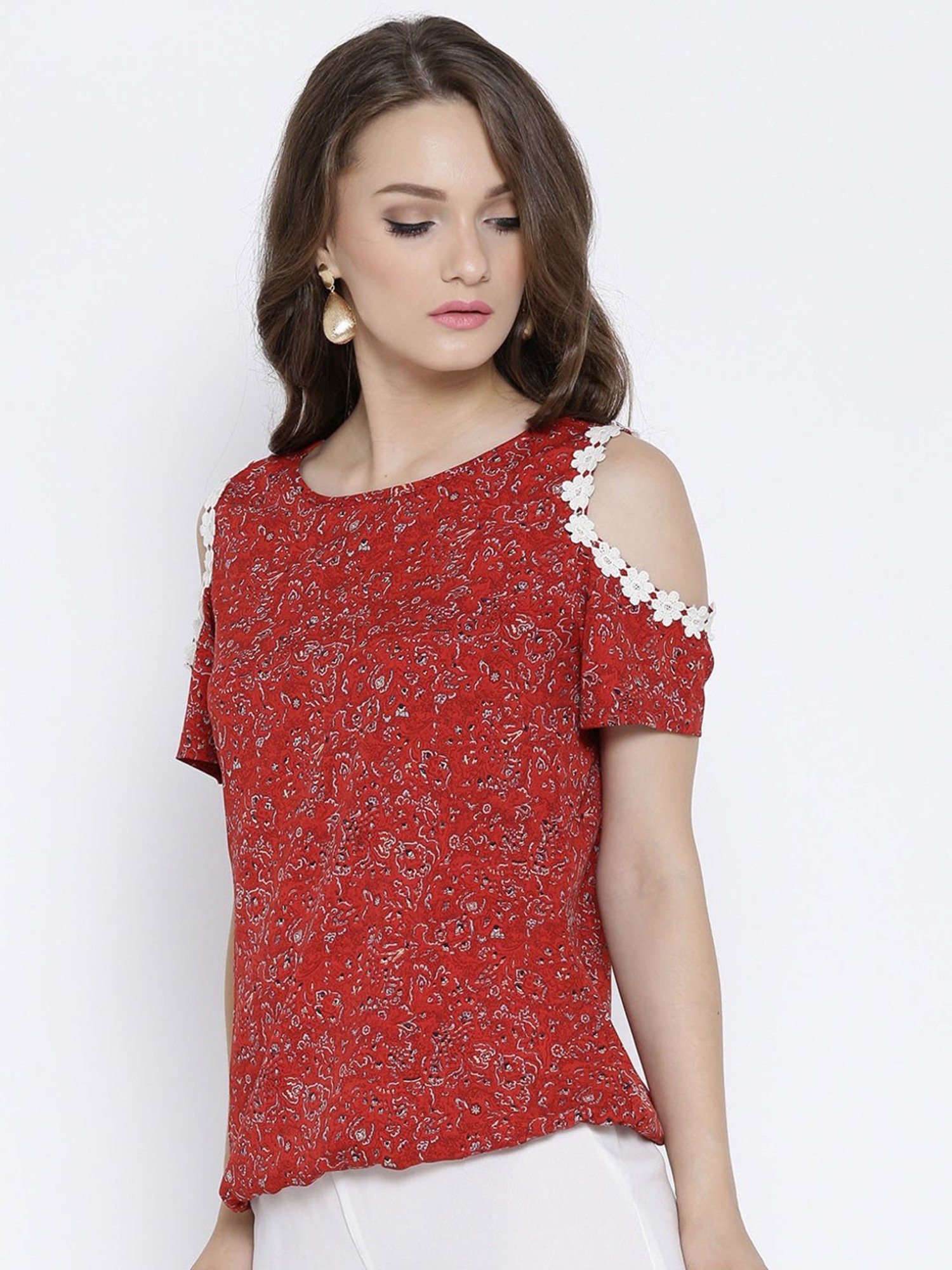 Rare Red Printed Top