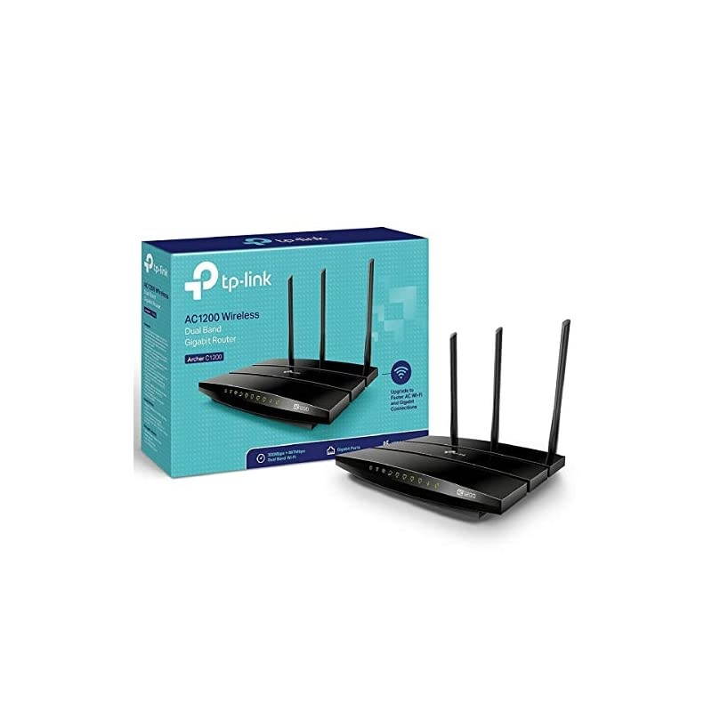 AC1200 Gigabit Smart WiFi Router - 5GHz Gigabit Dual Band Wireless Internet Router, Supports Guest WiFi, Black