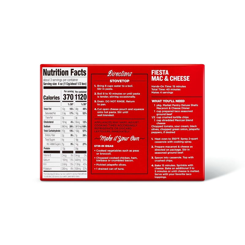 Deluxe Shells Macaroni & Cheese Dinner 12oz - Market Pantry™