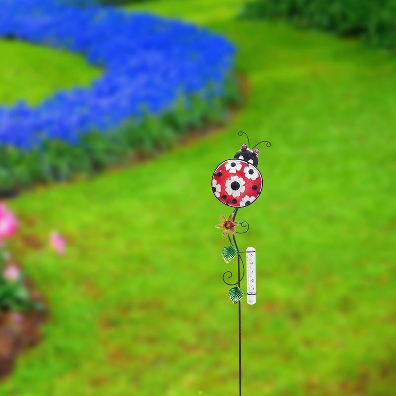 36.2" H Metal Garden Stake - Red - Creative Motion