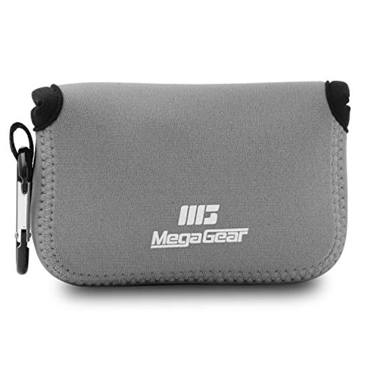 Megagear Panasonic Lumix DMc-LX10 Ultra Light Neoprene camera case, with carabiner - gray - Mg1030