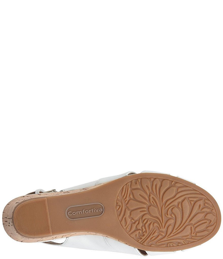 Comfortiva Randi Slingback Cork Wedge Sandals