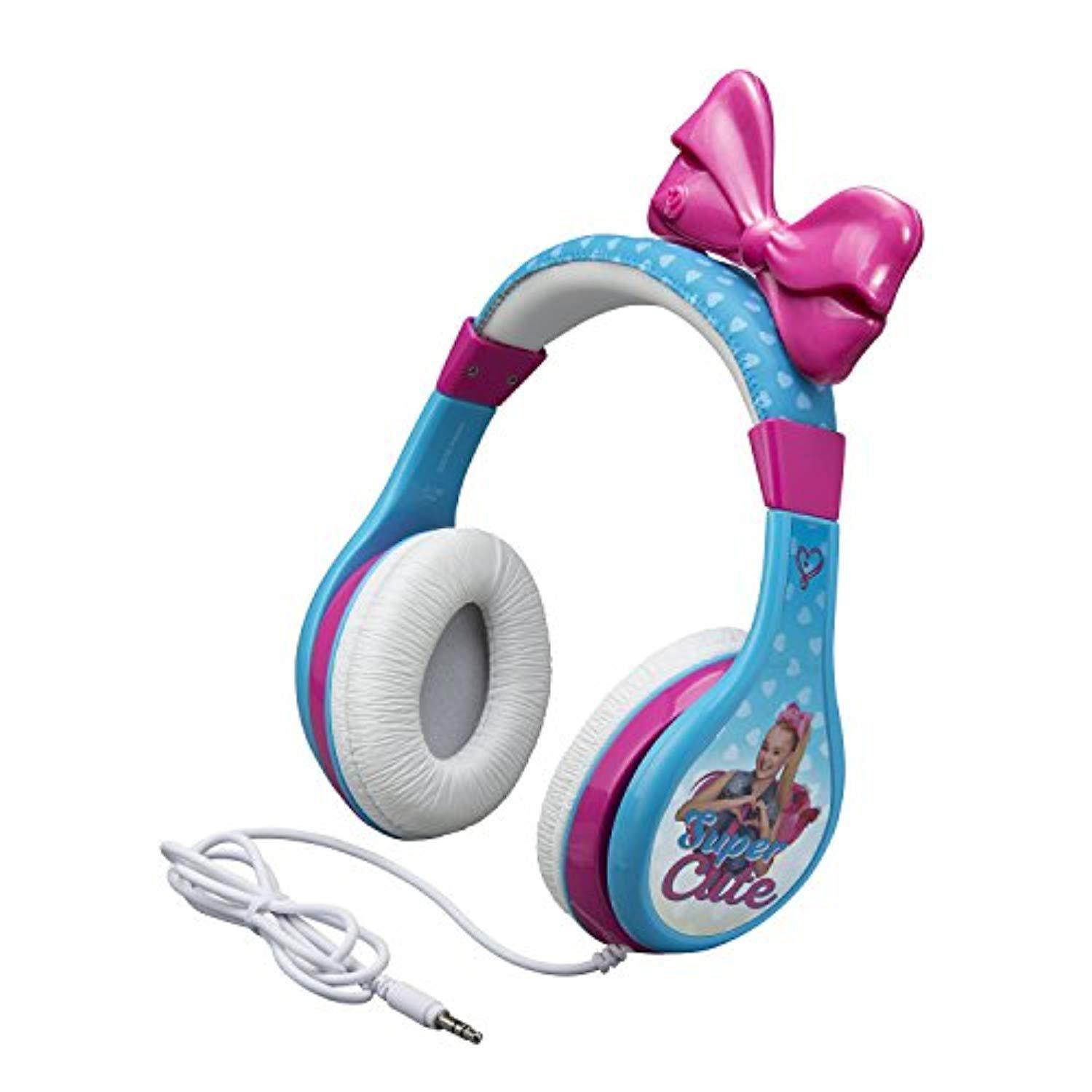 jojo siwa headphones for kids with built in volume limiting feature for kid friendly safe listening