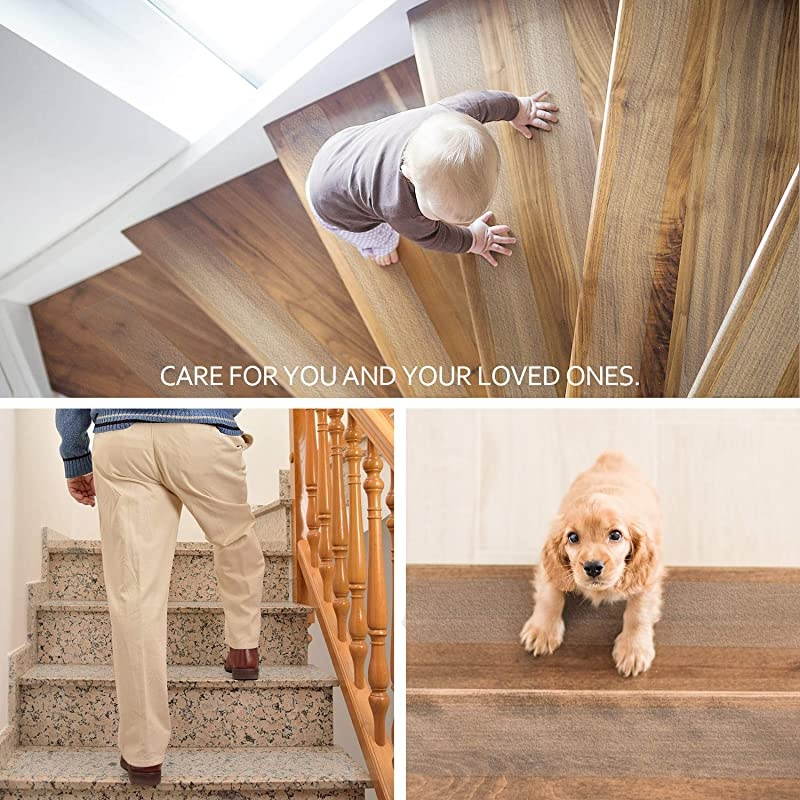 Anti Slip Stair Treads Clear Tape 4 Inches x 33 Feet Non Slip Safe Strips For Kids The Elderly And Pets