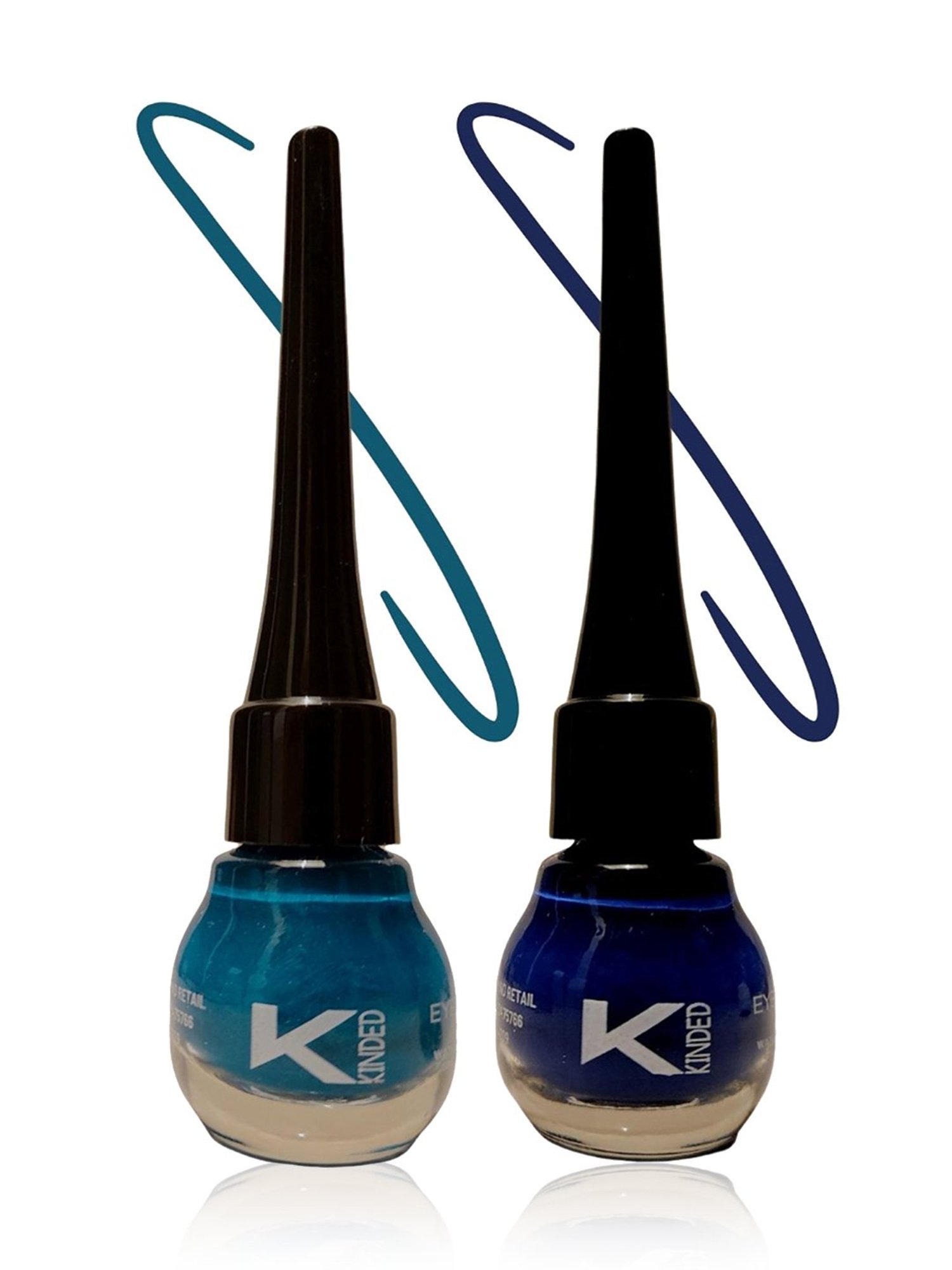 KINDED Liquid Eye Liner Golden Glaze & Greyish Silver Combo