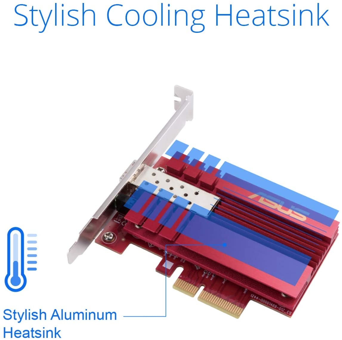 Asus 10Gbps Gigabit Ethernet PCI Express, Network Adapter PCIe 2.0/3.0 X4 SFP+ Network Card/Ethernet Card Support Fiber Optic (XG-C100F)