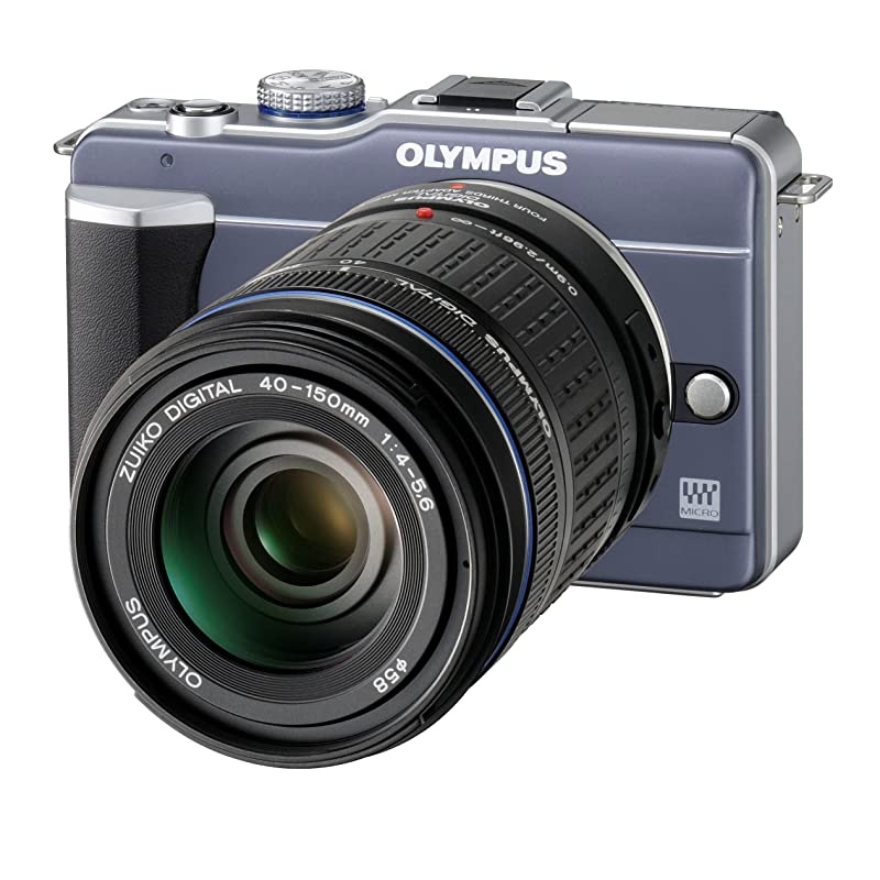 PEN E-PL1 12.3MP Live MOS Micro Four Thirds Mirrorless Digital Camera with 14-42mm f/3.5-5.6 Zuiko Digital Zoom Lens (Slate Blue) (Old Model)
