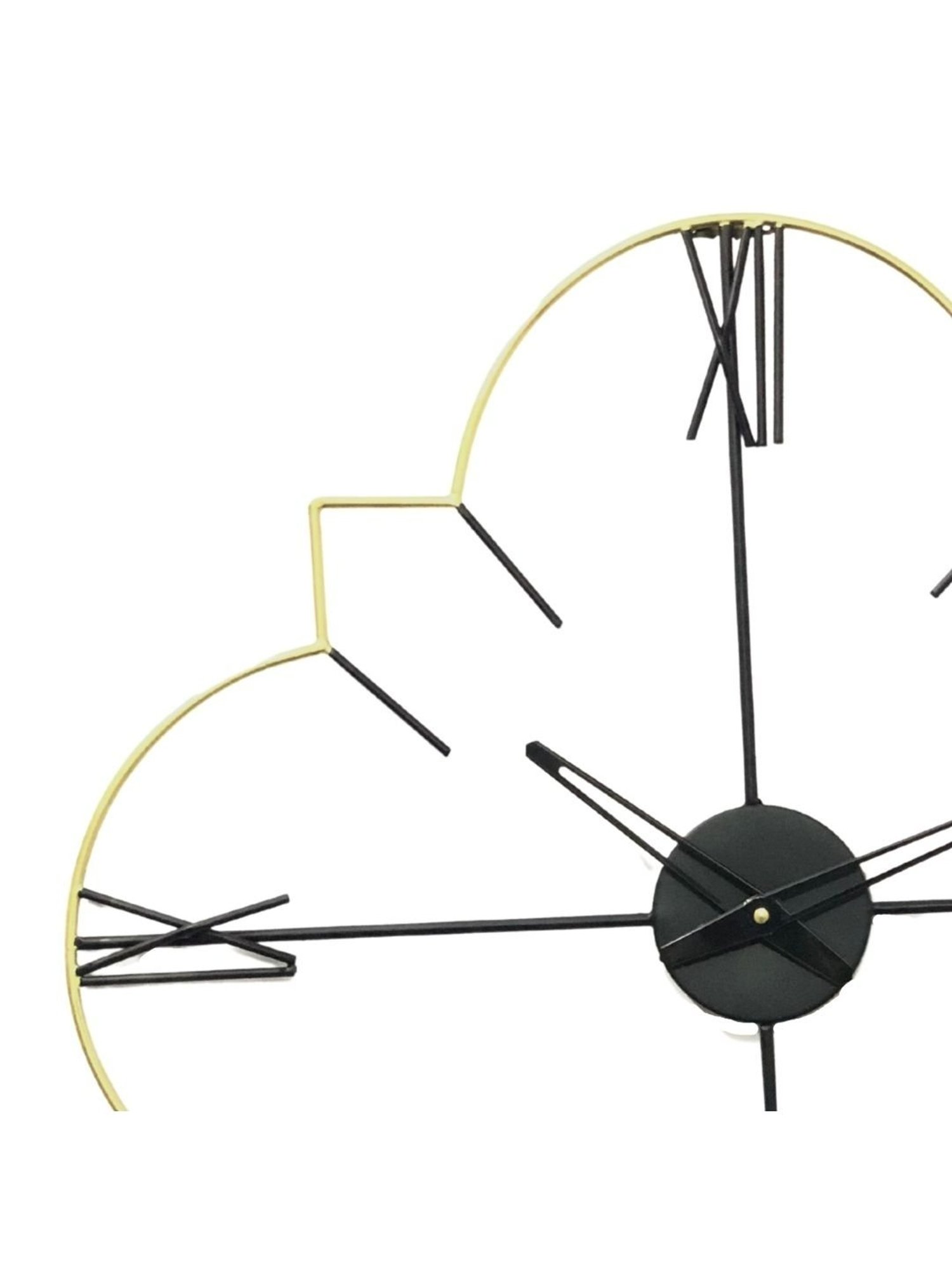 CHRONIKLE Square Gold Iron Wall Clock