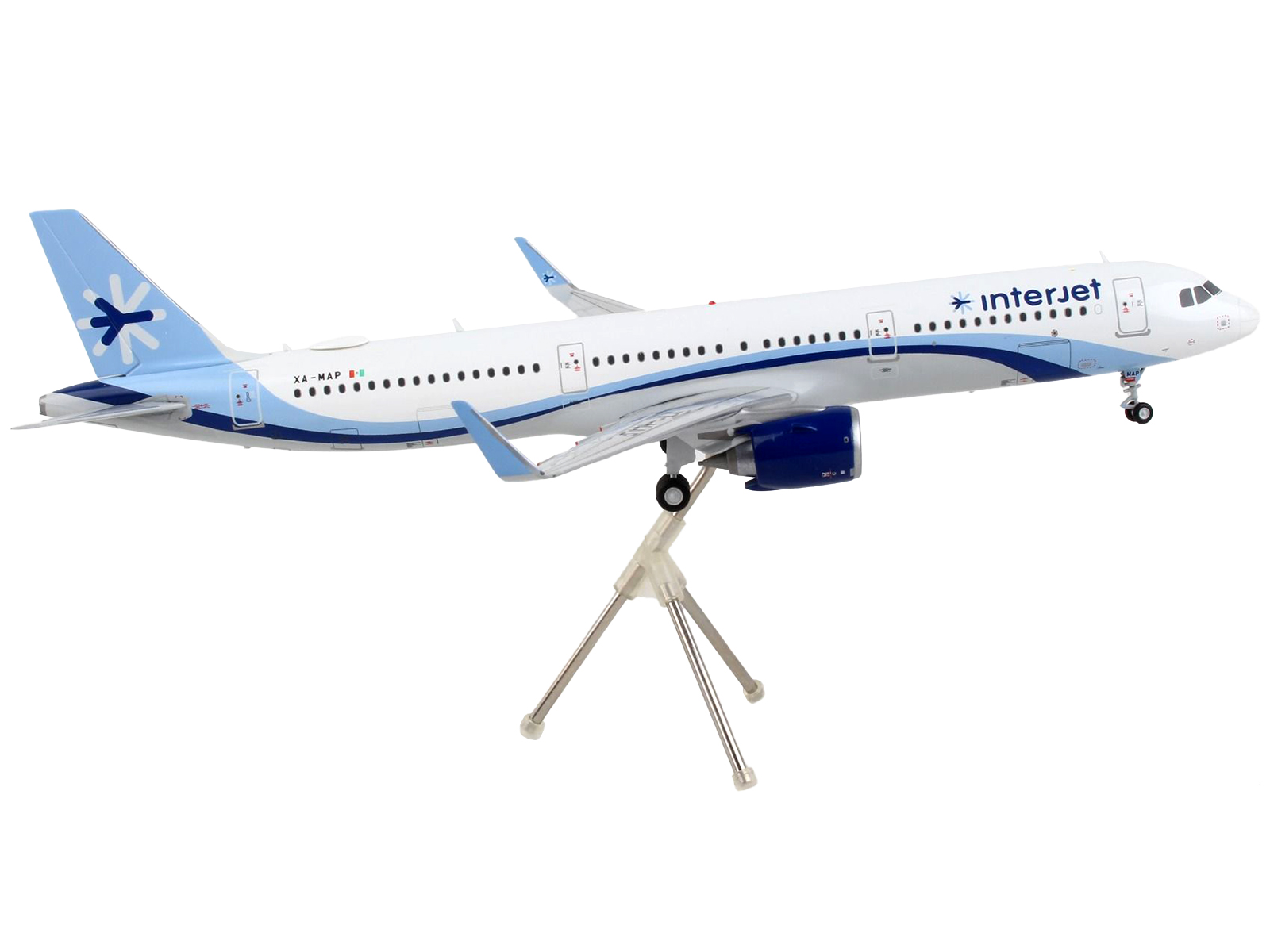 Airbus A321neo Commercial Aircraft "American Airlines" (N413AN) Gray with Striped Tail 1/400 Diecast Model Airplane by GeminiJets