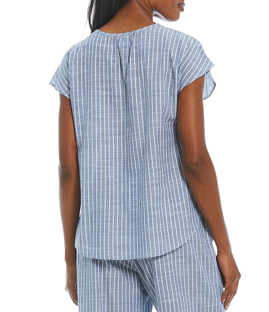 Nottibianche Striped Cap Sleeve Coordinating Dobby Sleep Top