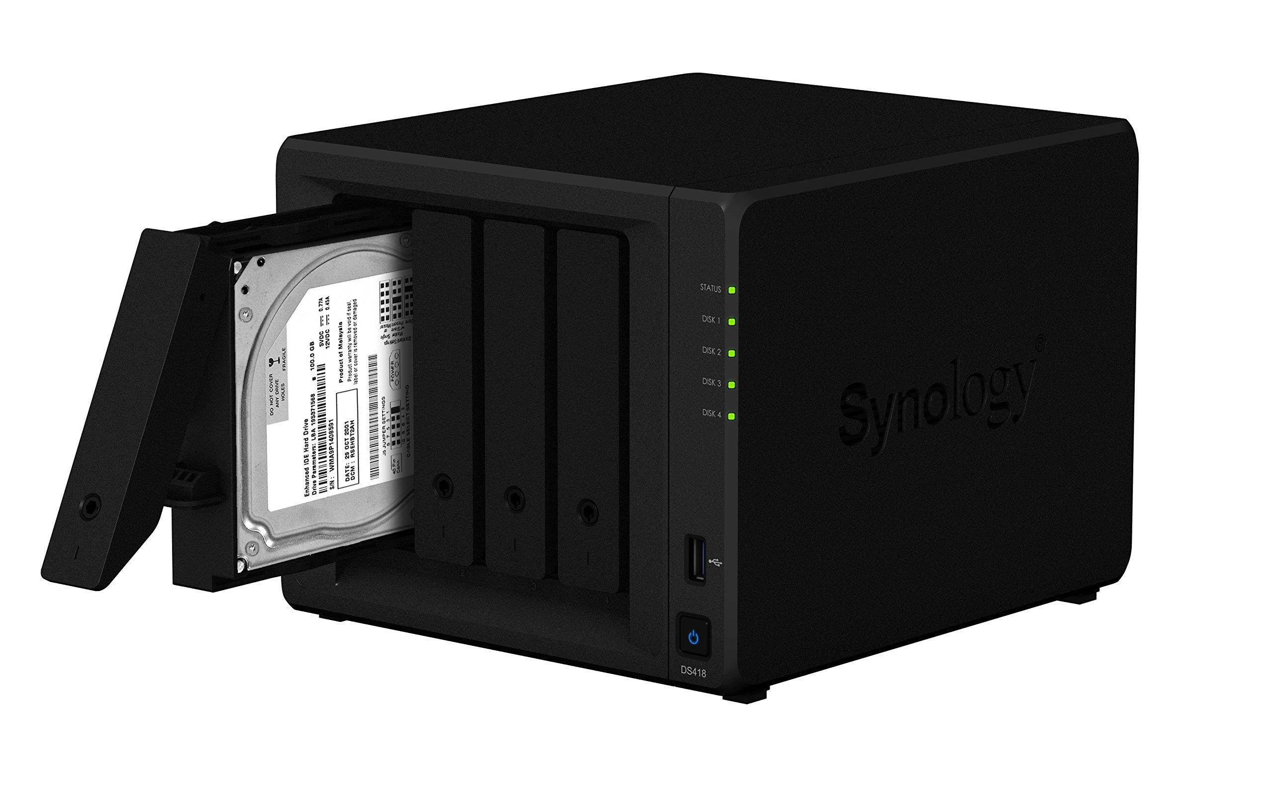 Synology NAS DS418 4 bay DiskStation 1.4GHz 2GB Brown Box