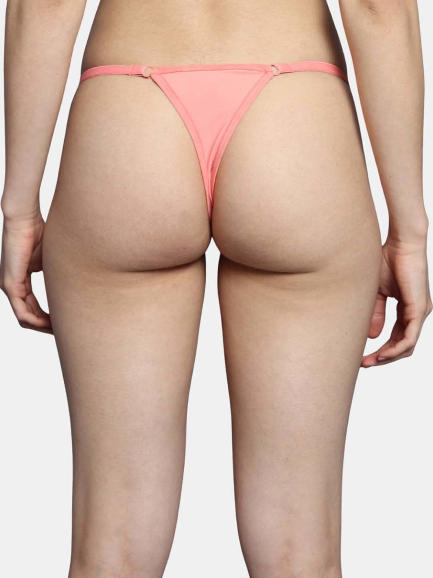 Bleeding Heart Yellow & Pink Lace Work Panty