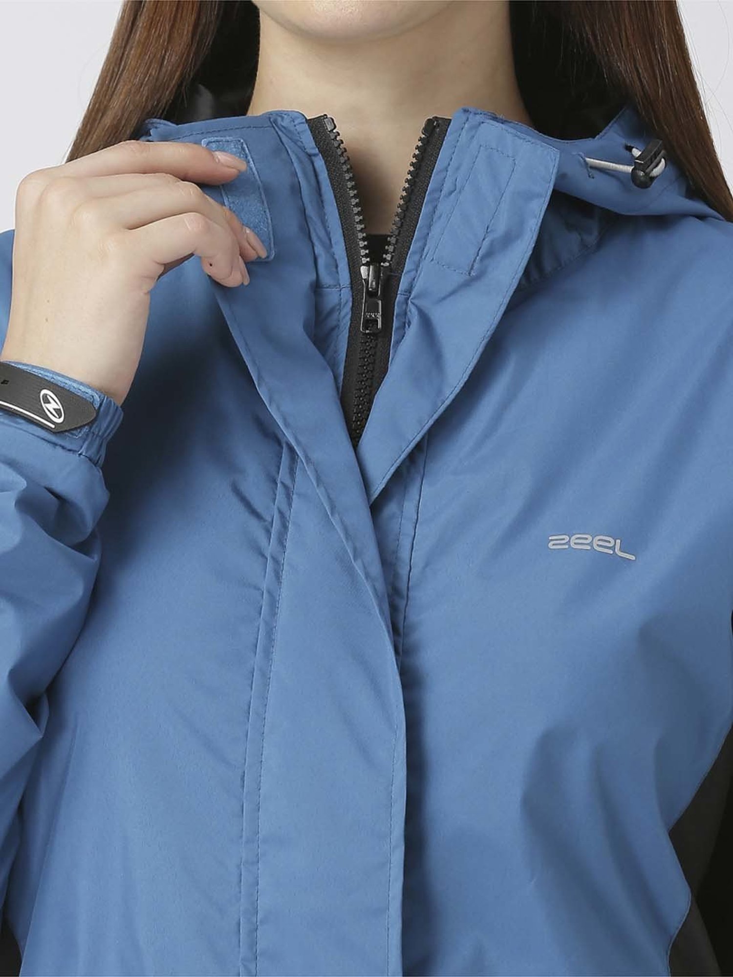 Zeel Navy Regular Fit Rain Jacket