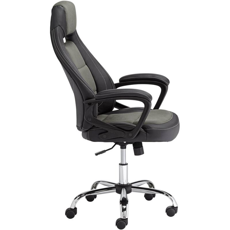 Mesh Sled Base Side Reception Chair with Flip Up Arms Black - Riverstone Furniture