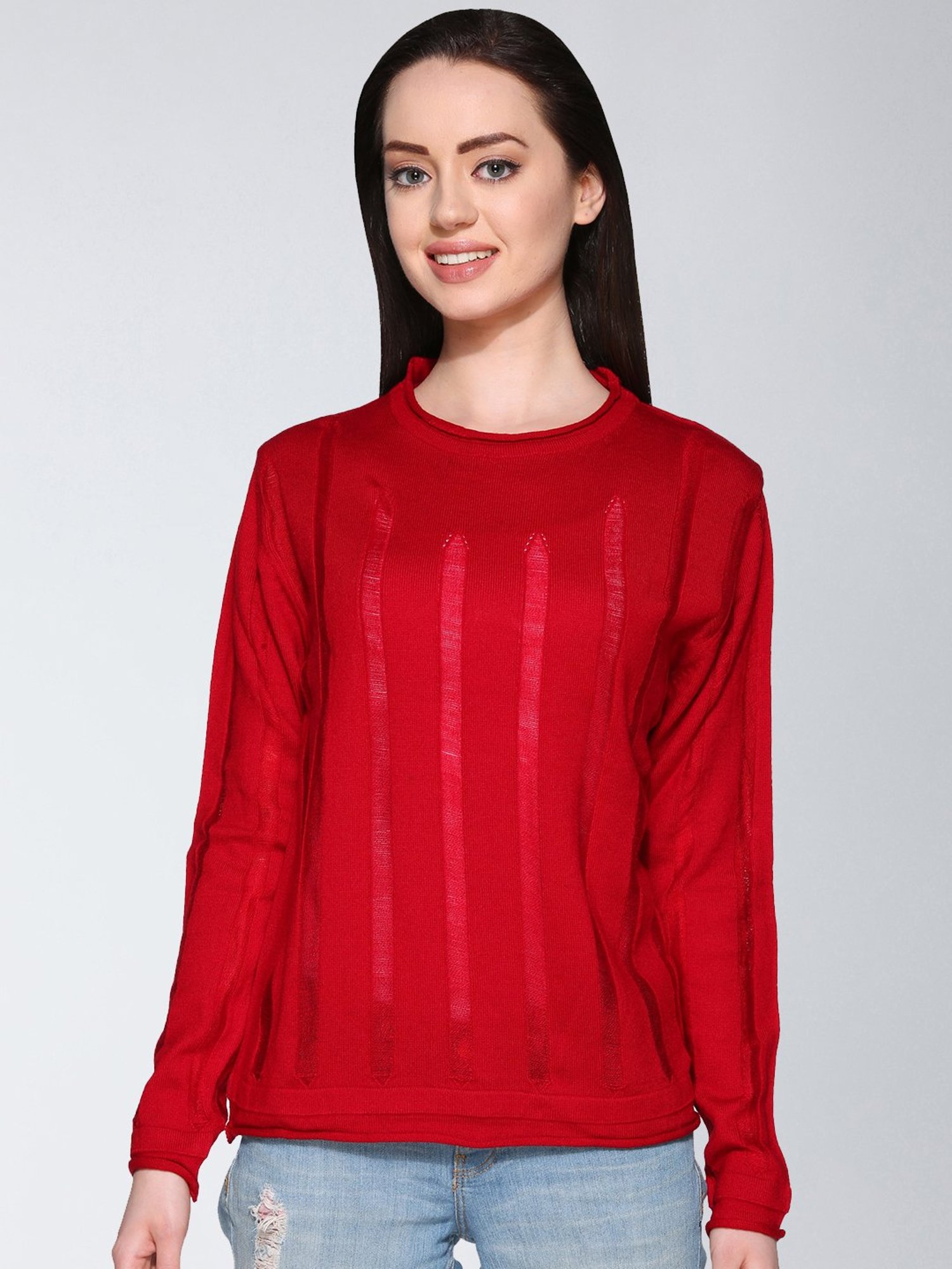 Club York Red Striped Sweater