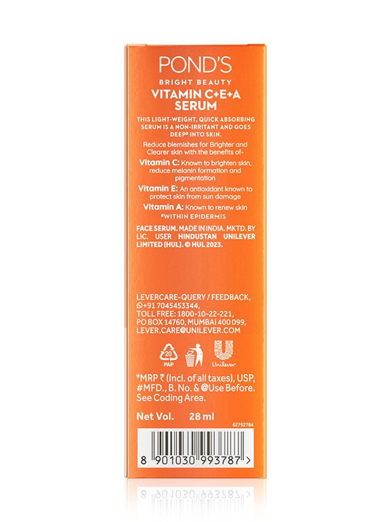 Pond's Bright Beauty 12% Vitamin C+E+A Complex Serum - 28 ml