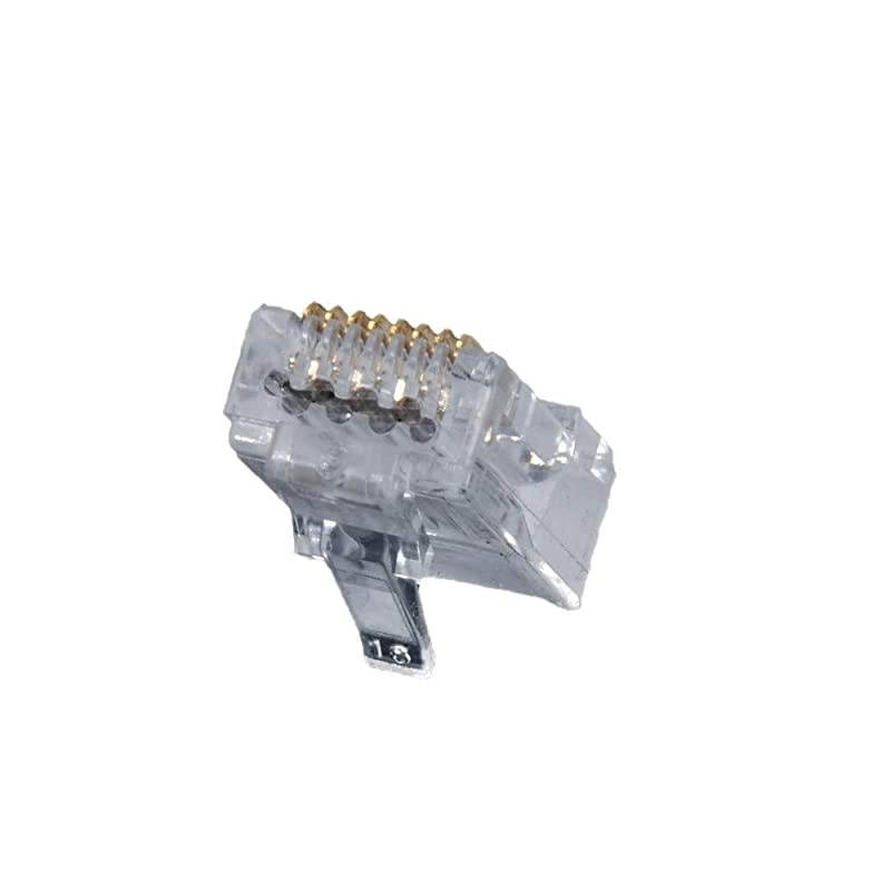 RJ45 Connector(100pcs) for CAT6a CAT6 Cables for Large 23AWG Twisted Pairs Diameter - end Pass Through Ethernet Modular Plug/Clip