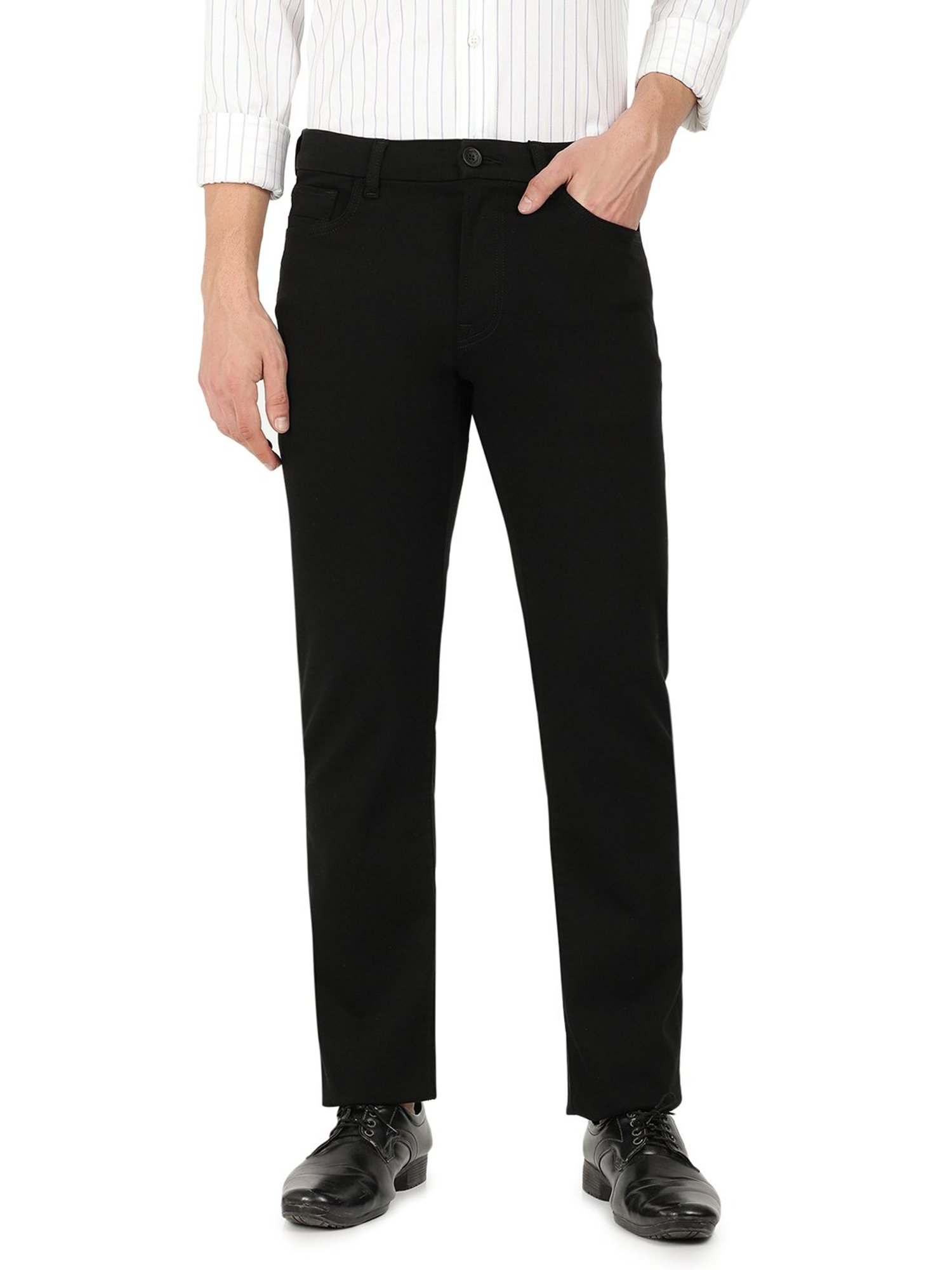 EVERBLUE Stay Black Midrise Five Pocket Trousers