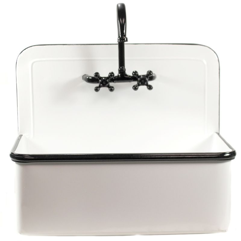 Gerson International 18-Inch Diameter Galvanized Metal Circular Wall Planter, Silver