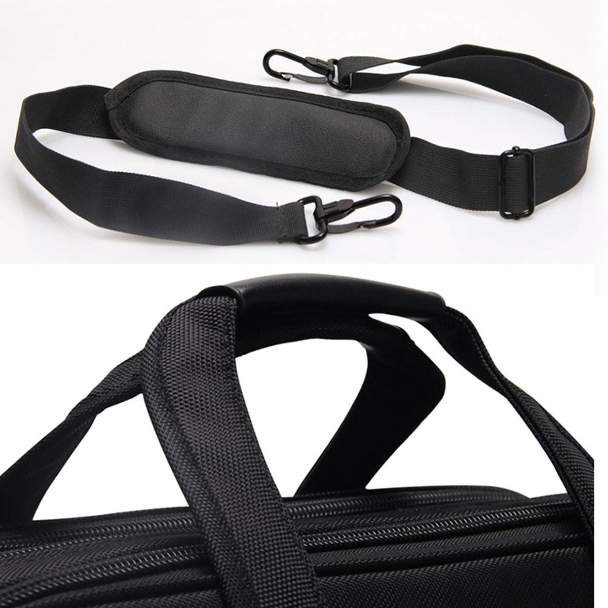 Yajie Bag Company 17 Inch Business Bags Brifecase Water-Repellent Expandable Extra Large Capacity Fit for 15.4 15.6 17 17.1 Inch Laptop / Notebook / MacBook / Ultrabook / Chromebook Computers (Black)