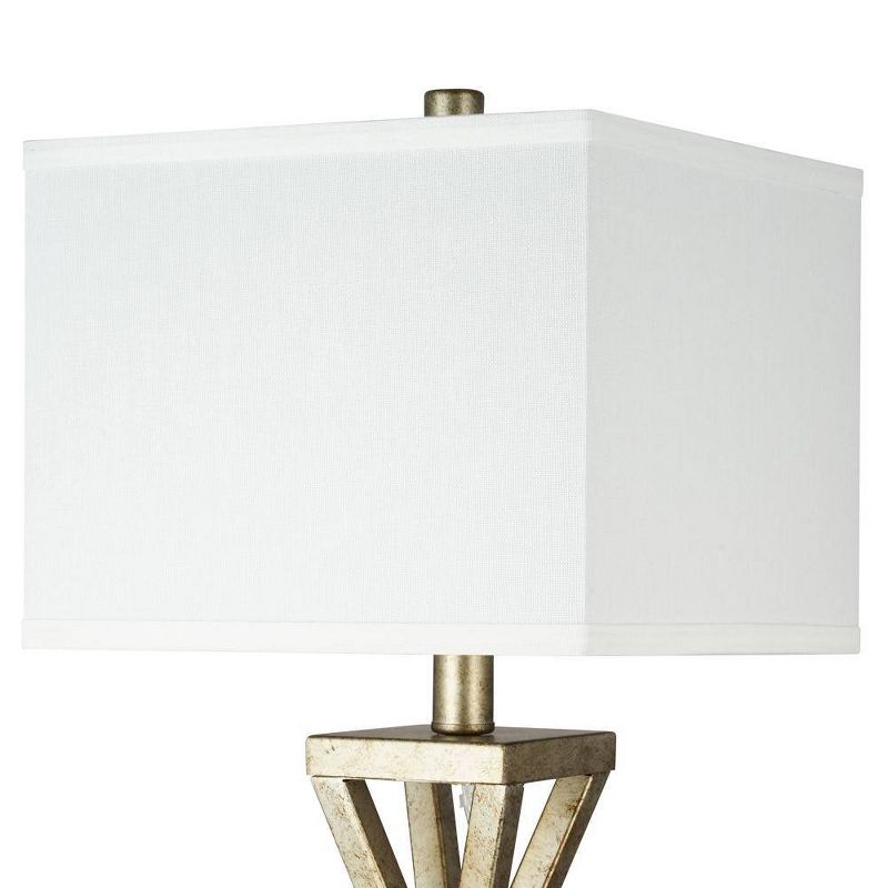 22.5" Metal Cage Table Lamp (Includes LED Light Bulb) Silver - Cresswell Lighting