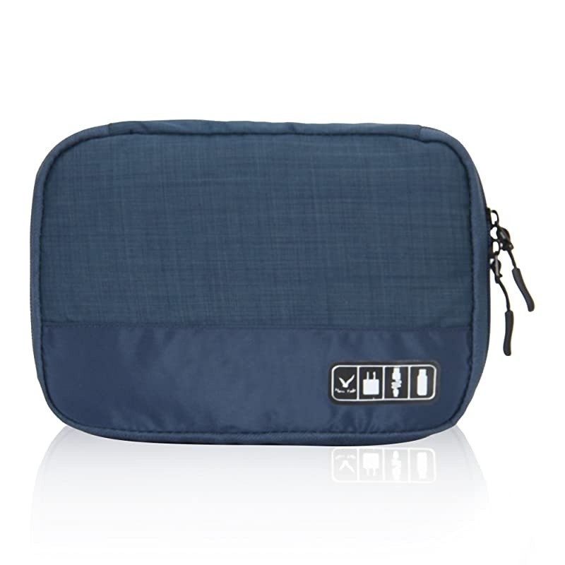 Travel Universal Cable Organizer Electronics Accessories Cases for Various USB Phone Charger and Cable Blue