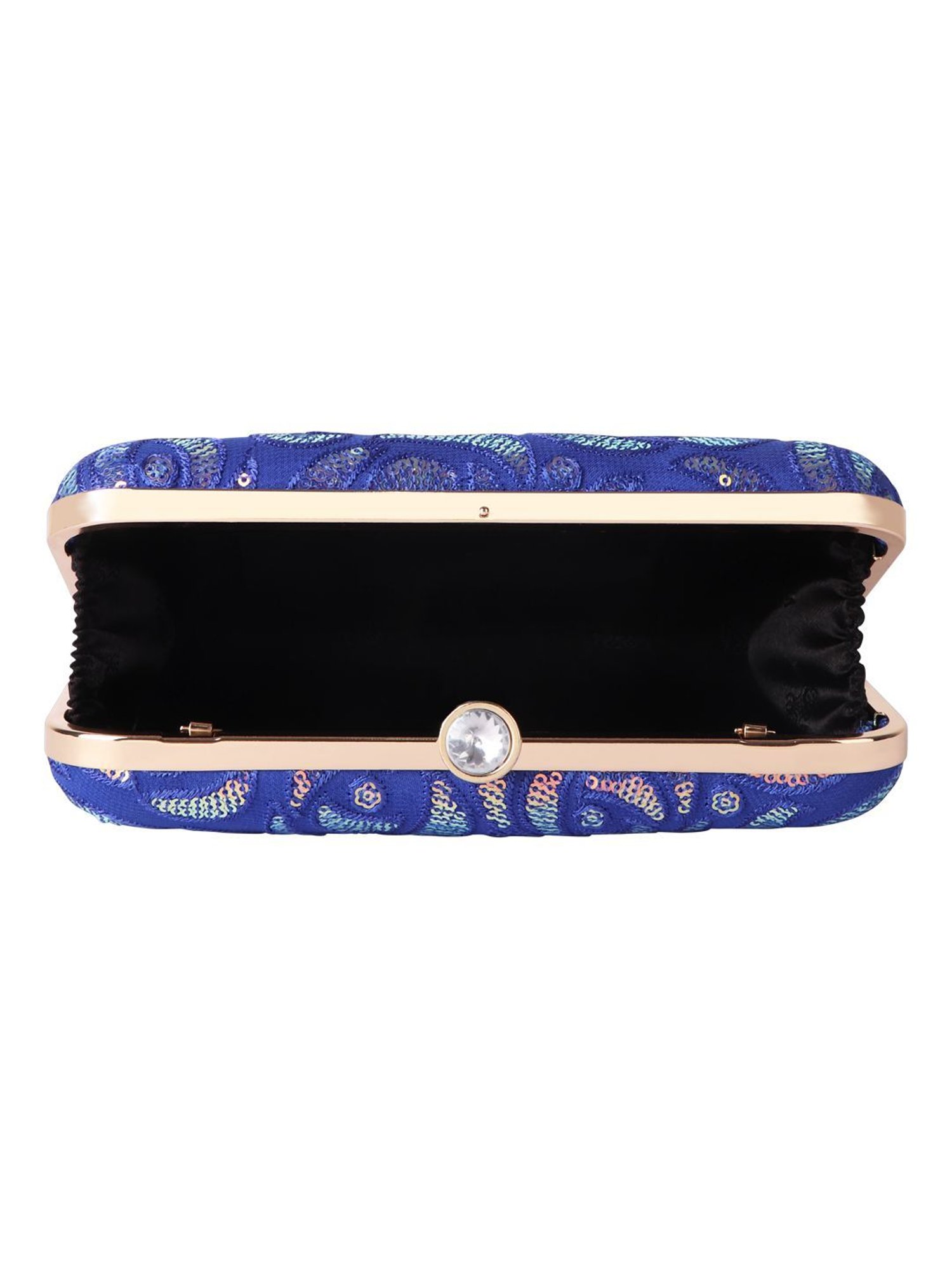 Horra Blue Embellished Clutch