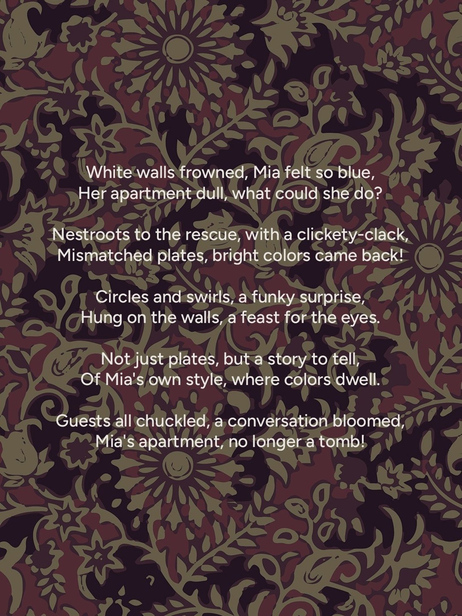 Nestroots Ethnic Floral Printed Multicolor Porcelain Wall Plate