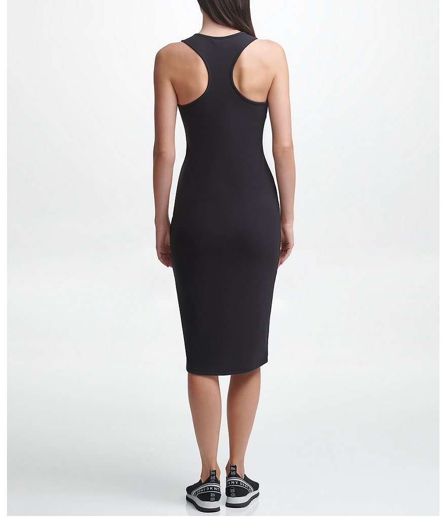 DKNY Sport Sleeveless Ribbed Racerback Shift Dress