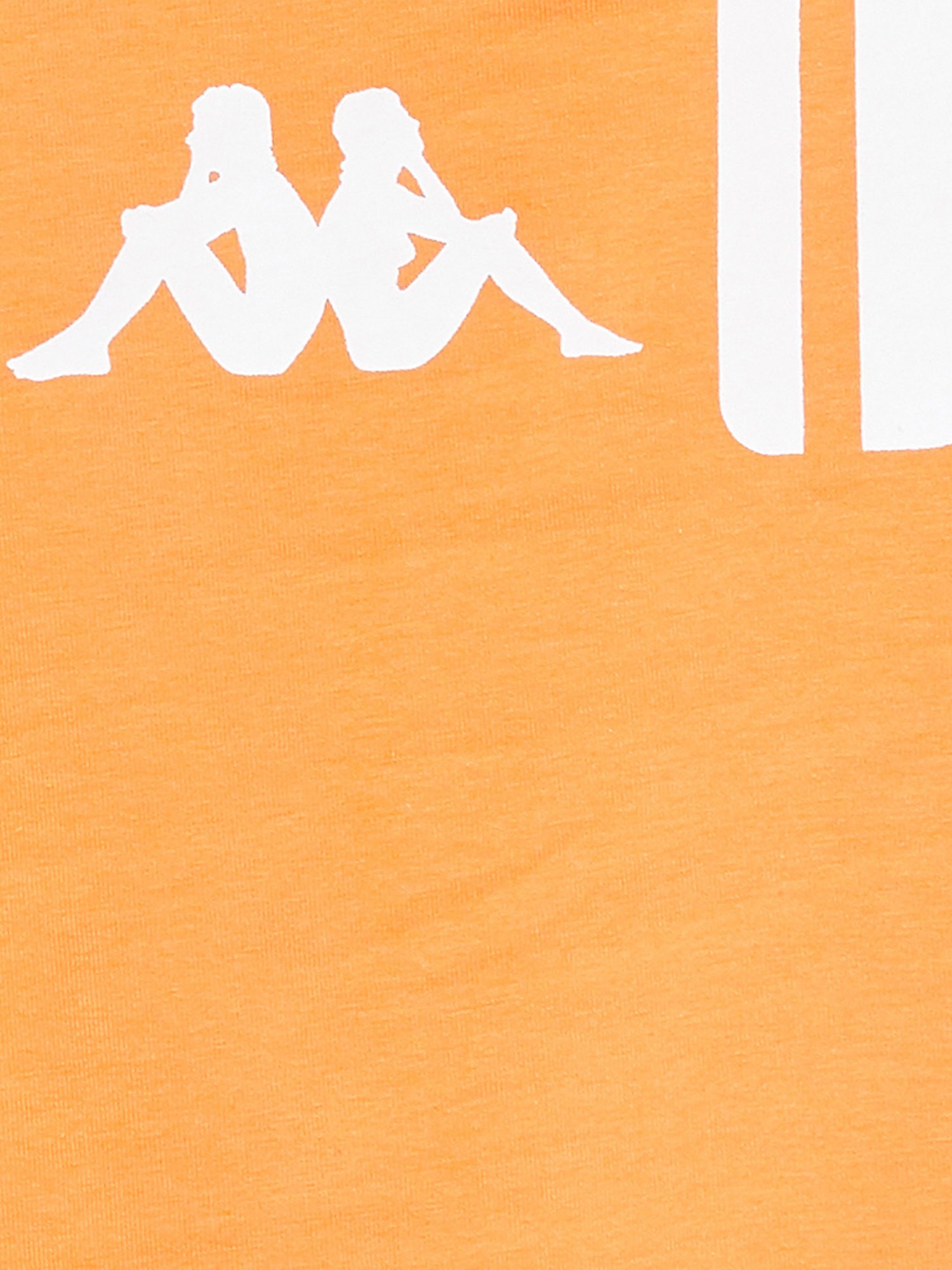 KAPPA Orange & White Cotton Printed Sports T-Shirt