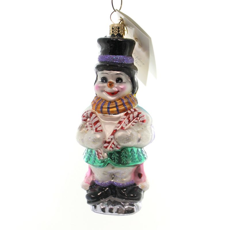 Christopher Radko A Fine Snowmance Ornament Mrs Mr Snowman  -  Tree Ornaments
