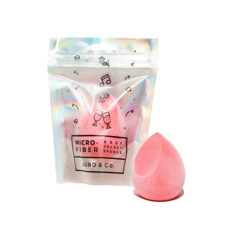JUNO & Co. Microfiber Rosé Velvet Sponge – 1ct