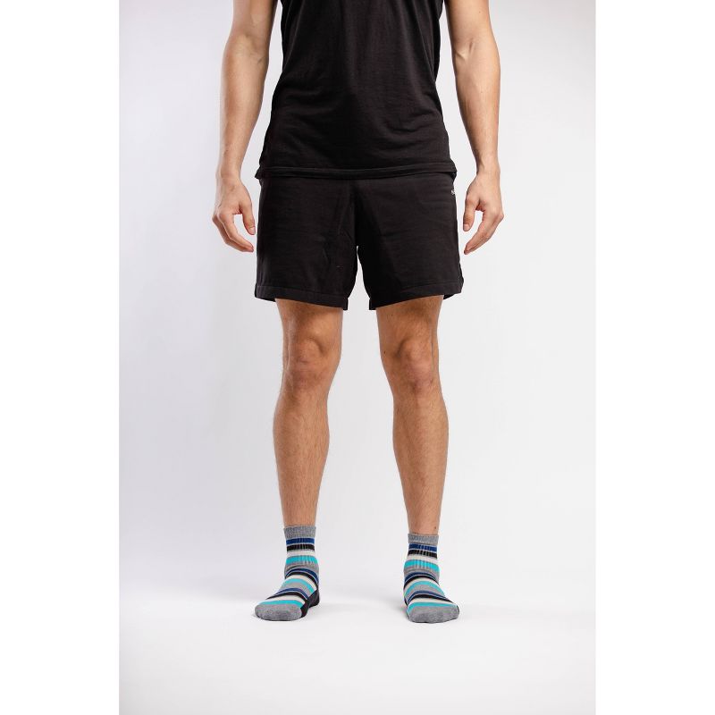 Pair of Thieves Men's 3pk Cushion Ankle Socks - Blue/Gray/White Wave 8-12