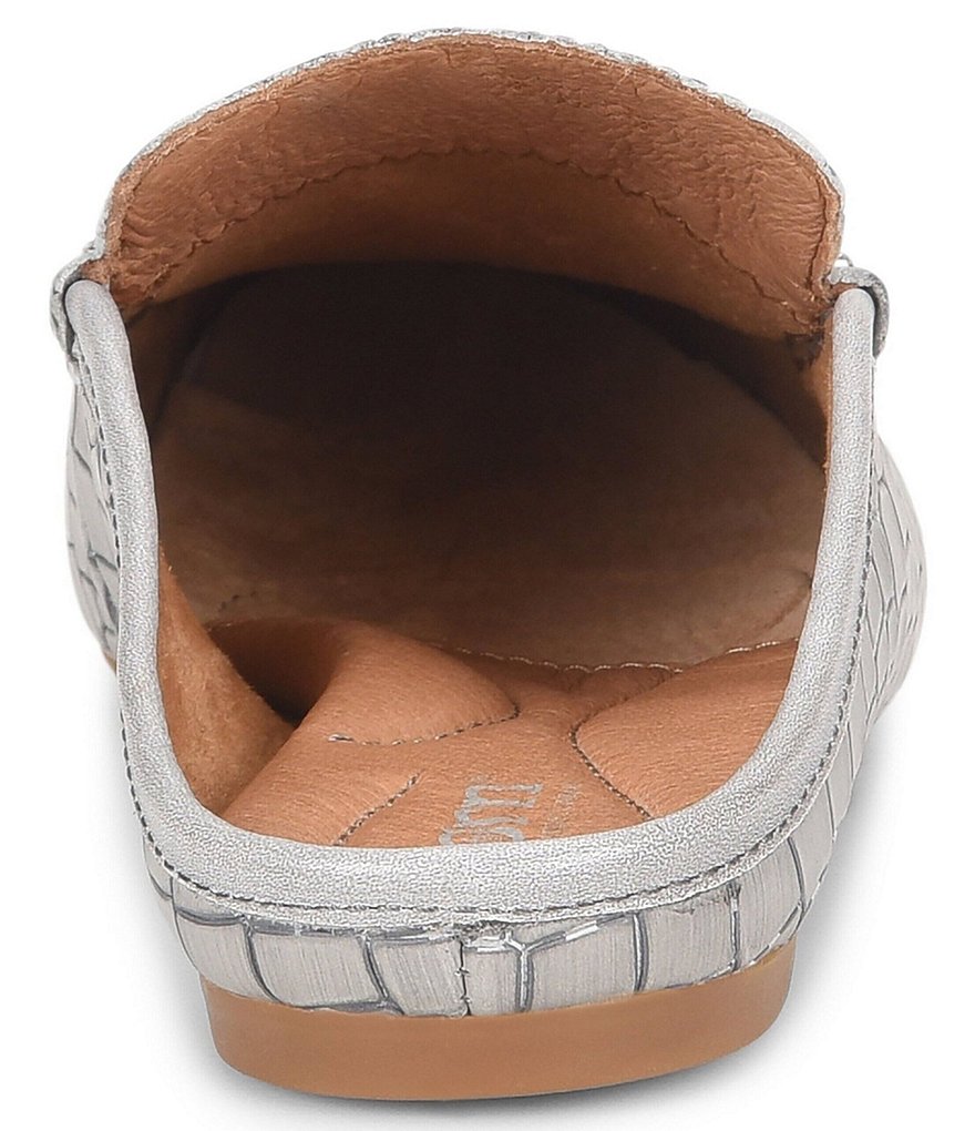 Born Capricorn Embossed Leather Mule Slides