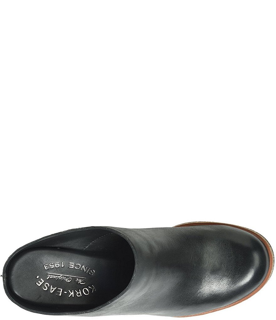 Kork-Ease Challis Leather Block Heel Mules