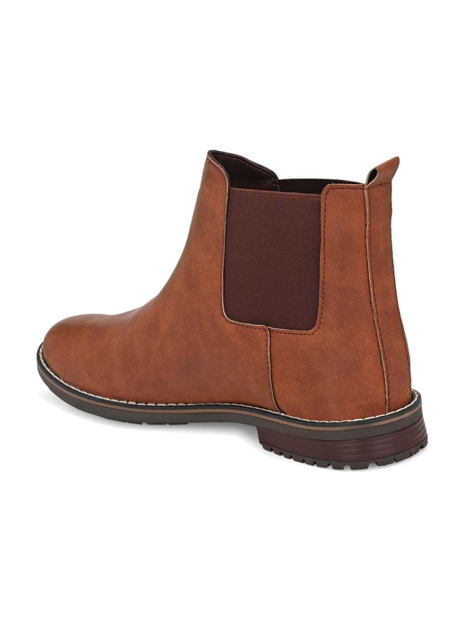 El Paso Men's Tan Chelsea Boots