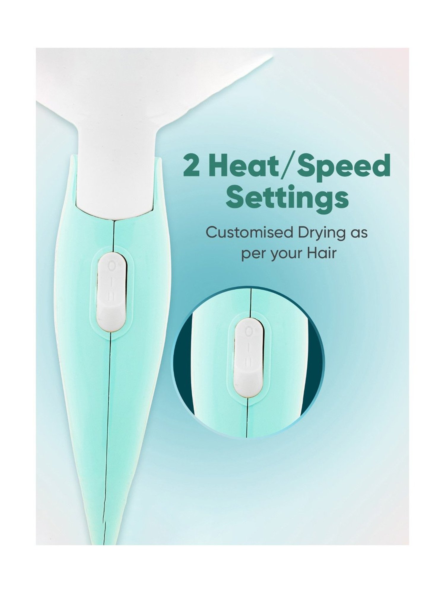 Staunch SHD2011 1600W Compact and Foldable Hair Dryer (White and Pink)