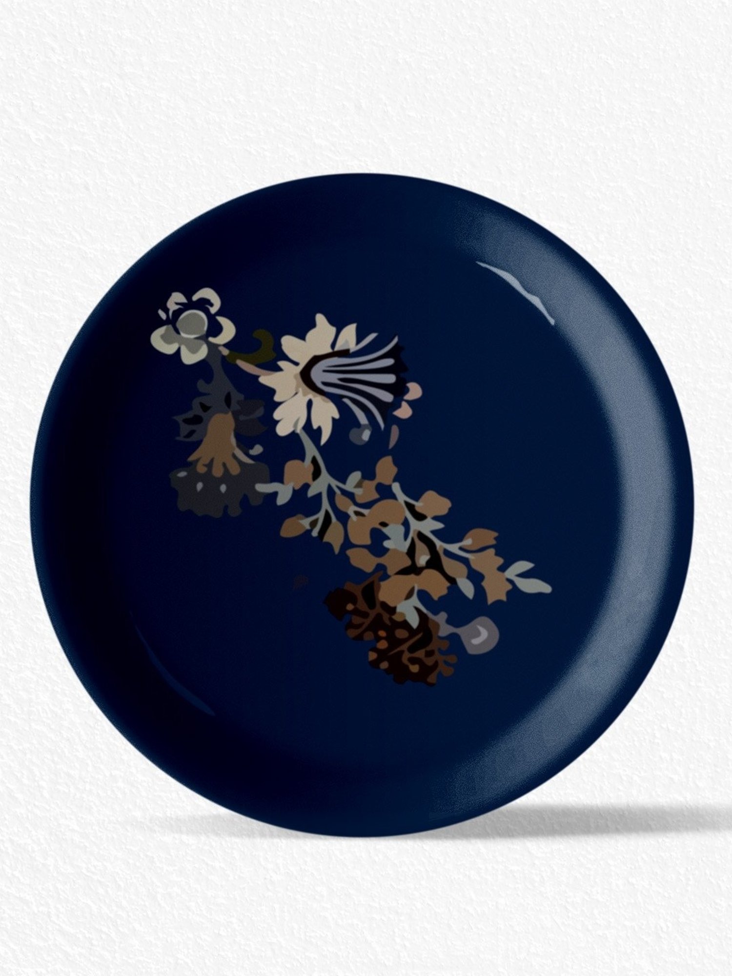 Nestroots Classic Flower Multicolor Porcelain Wall Plate