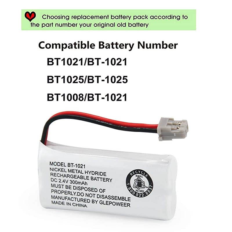 BBTG0798001 Rechargeable Battery Replacement Compatible with Uniden Cordless Handset Telephones Model BT1008 BT1016 24V3 Pack