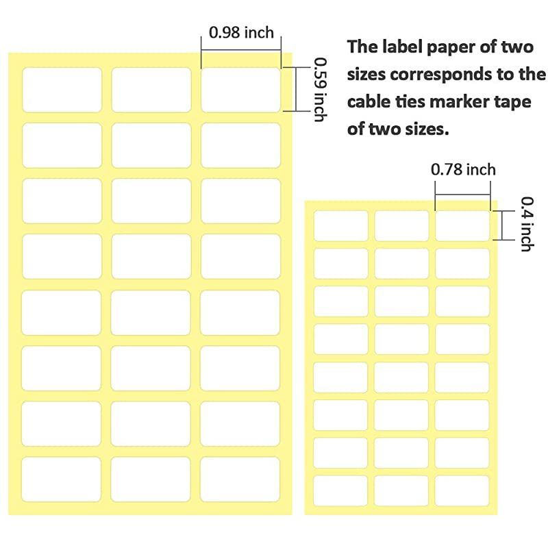 160 Pieces Zip Tie Tags Colorful Zip Tie Labels in 4/6 Inches Self Locking Cable Tie Marker with 288 Pcs White Labels and 3 Pcs Marker