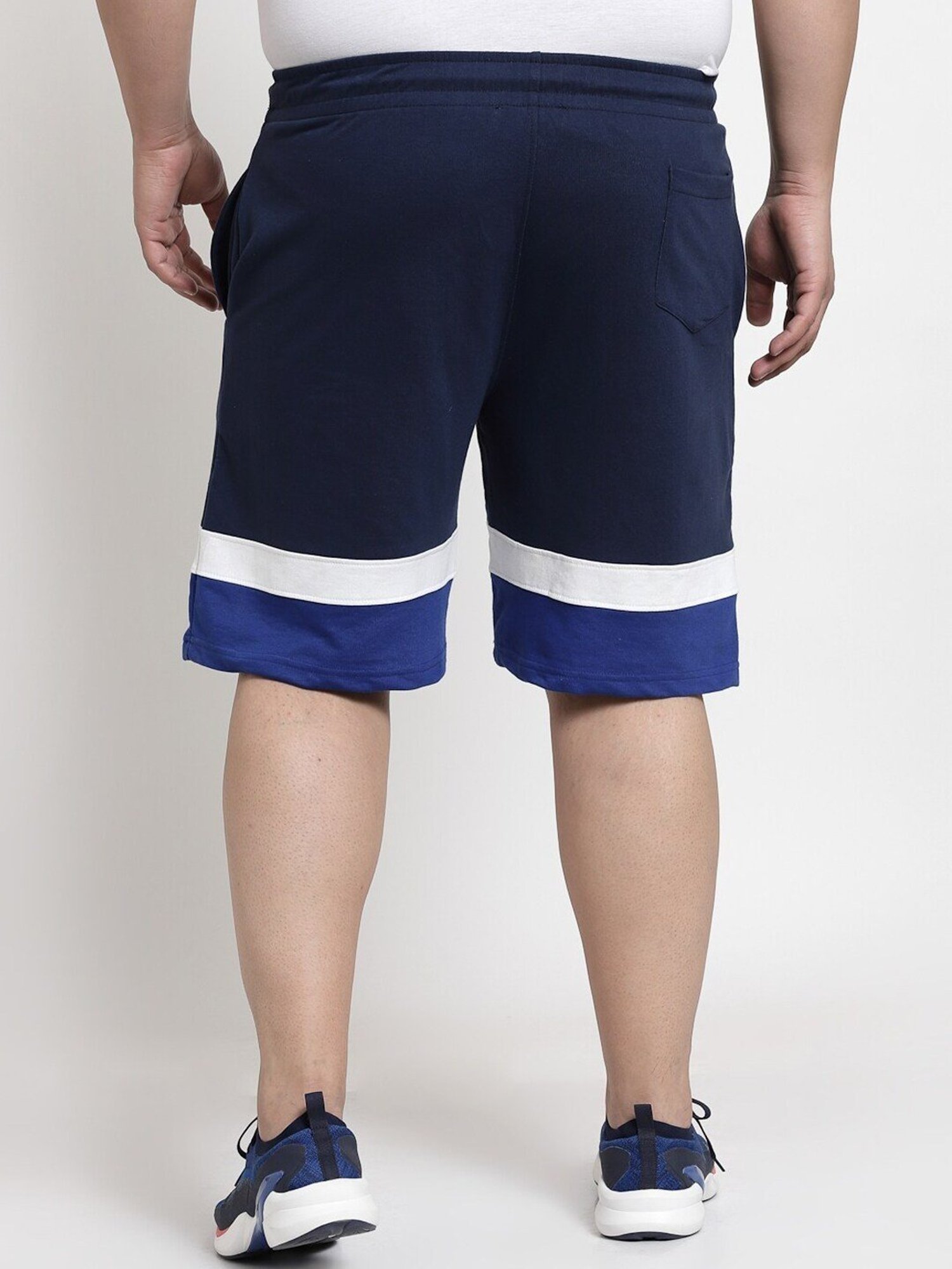 Melon by PlusS Blue Cotton Regular Fit Plus Size Shorts