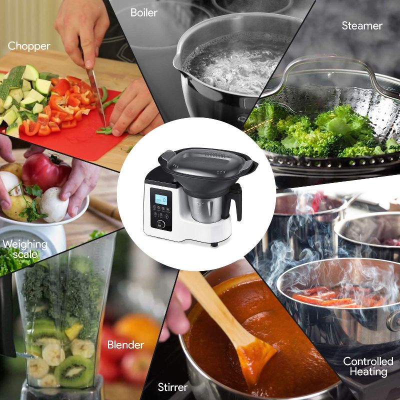 Dartwood All-in-One Multi Cooker, Food Processor and Smart Kitchen Machine for Cooking, Kneading, Blending, Mixing, Steaming, Boiling, Stir Frying