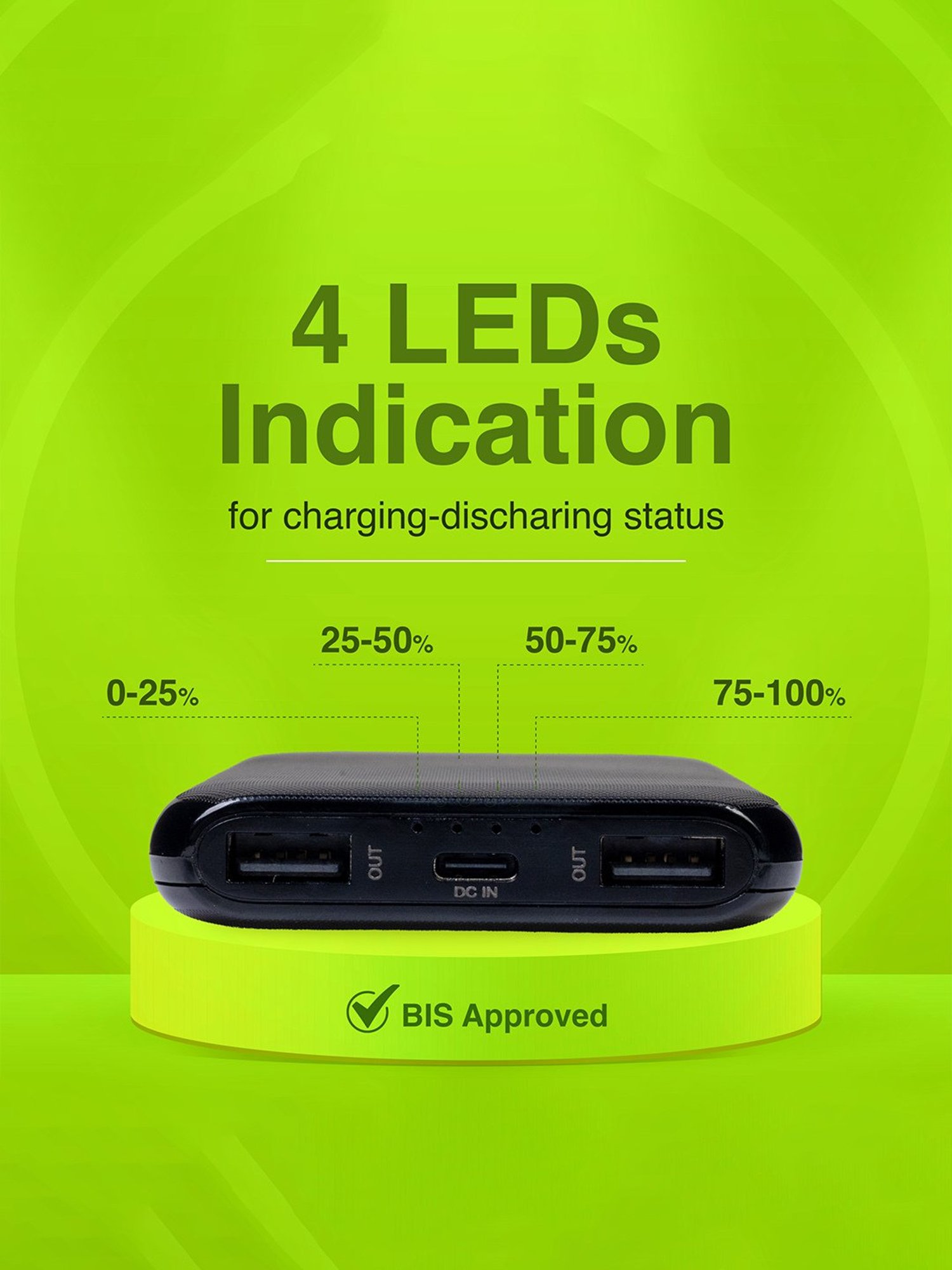 ERD PB-10KE 10000 mAh Li-Polymer Power Bank with Fast Charging (Black)