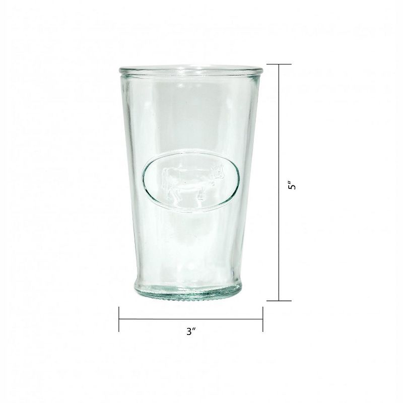 4pk Embossed Glass Drinkware Tall - Hearth & Hand™ with Magnolia