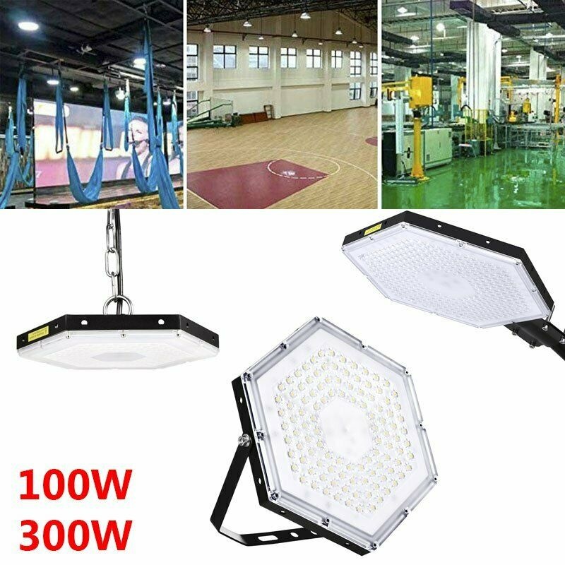 1-20pcs LED High Bay Flood Light Outdoor Garage GYM Led Fixture Commercial Lamp