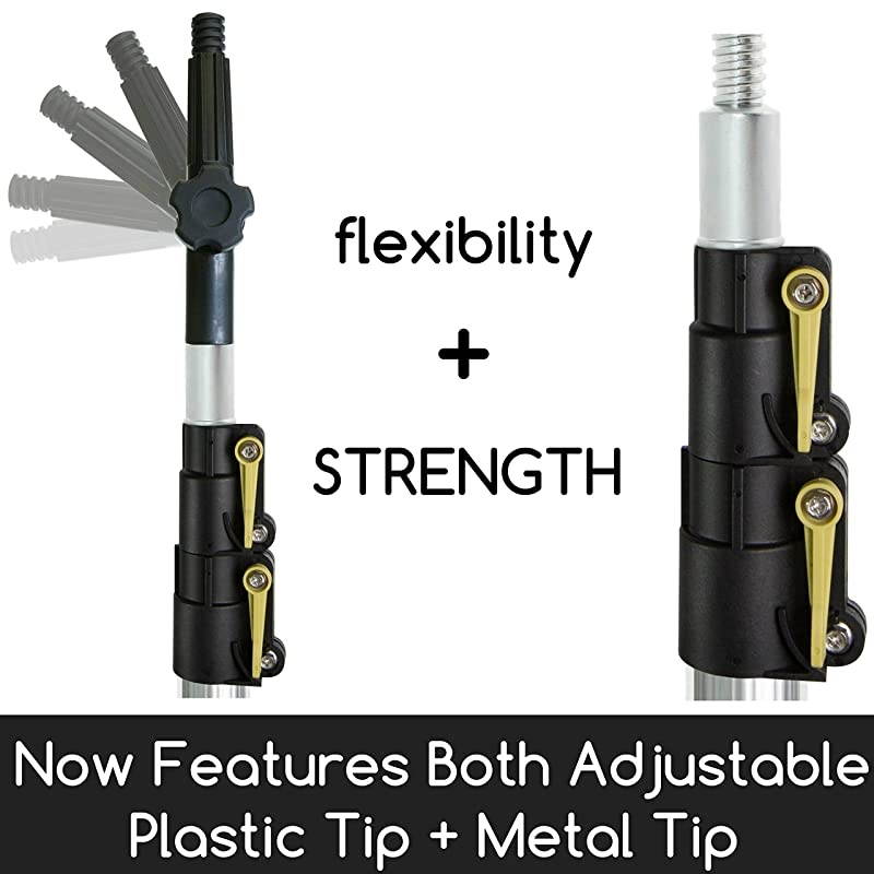 12 Foot Camera Pole &ndash; 5-12 ft Extension Pole + Camera Swivel Adapter for GoPro, Camera or Video Camera | Provides Up to 18 Feet of Aerial Photography & Video Reach