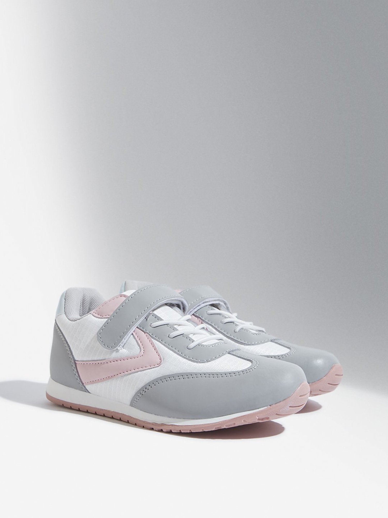 Yellow by Westside Pink Colour-Blocked Velcro Shoes